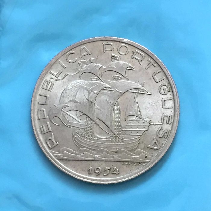 10 Escudos 1954 - prata