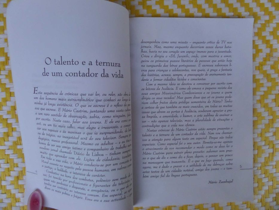 O LUGAR DO TELEVISOR
Mário Castrim
Prefácio de Mário Zambujal