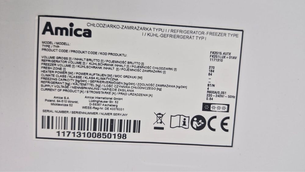 Холодильник Amica