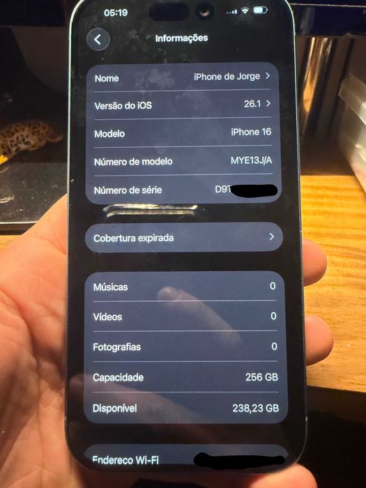 iPhone 16 256Gb - 97% Bateria - Verde Azulado 1 Risco apenas
