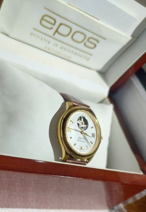 Швейцарские наручные часы Epos, Open Heart,механика