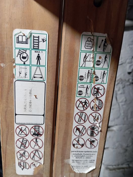 Drewniana drabina Dekra