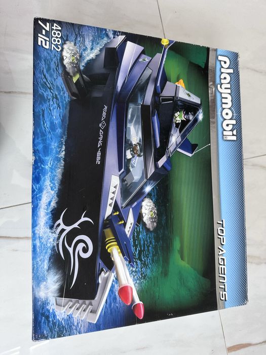 Playmobil 4882 Top Agents – Robo Gang Battle Yacht (2009), na caixa original.