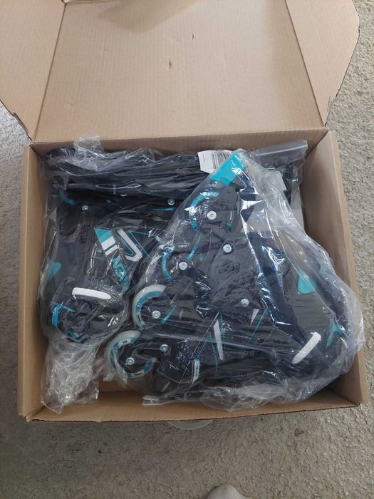 Regulowane rolki łyżwy 2w1 RAVEN Helixi 34-37 dwa kółka przednie LED