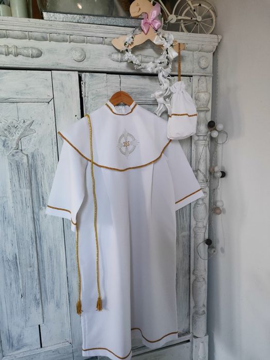 Alba szatka komunijna + dodatki torebka i wianek
