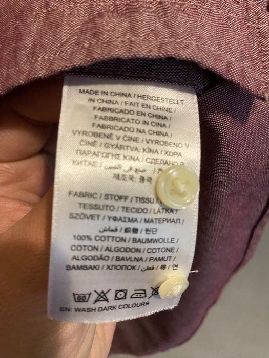 Męska elegancka buraczkowa koszula Gant M