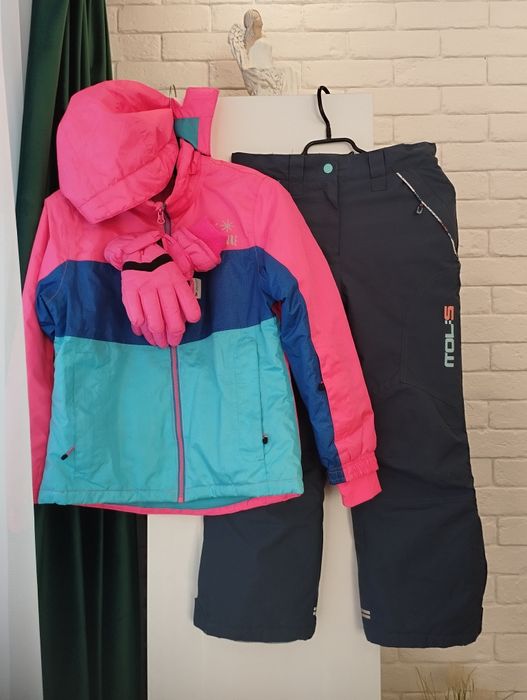 Kombinezon narciarski nowa kurtka rękawiczki r 134