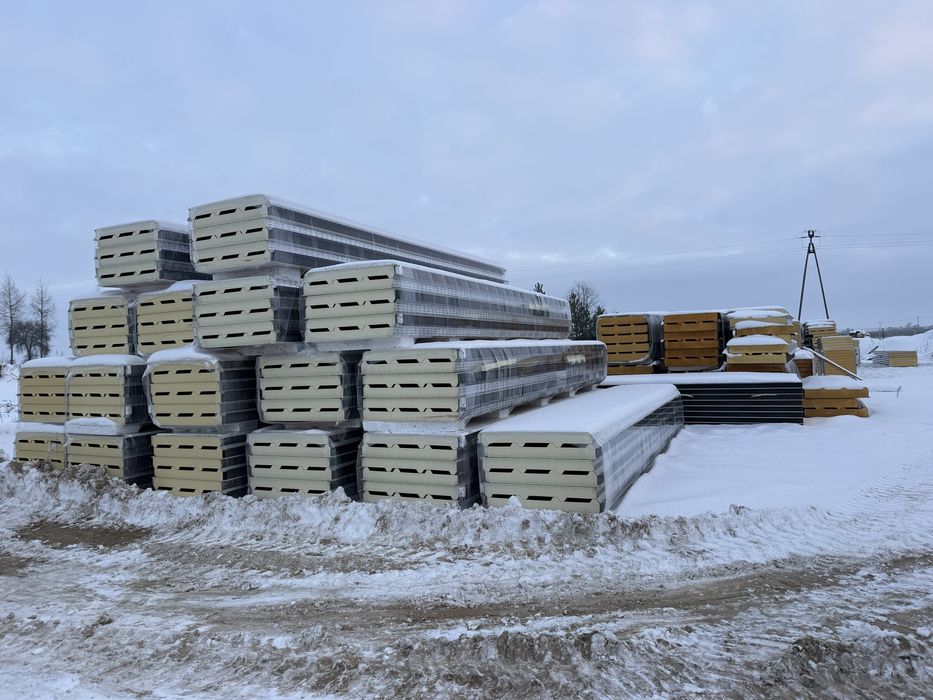 Plyty warstwowe 100 mm pir sciana dachowa