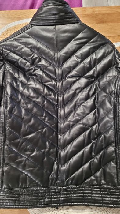 Męska puchowa kurtka skóra owcza Ochnik XL XXL