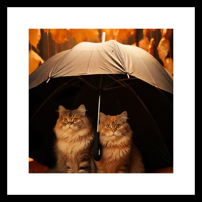 Plakat 20x20cm Jesienny Koci Schron
