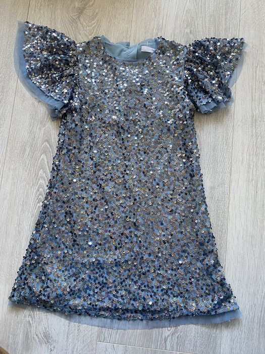 Sukienka cekiny dla dziewczynki M&S Marks & Spencer 5/6 lat 116 cm