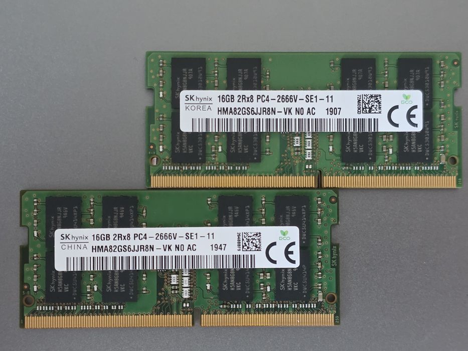 Memória SK hynix DDR4 16GB 2666MHz SO-DIMM HMA82GS6JJR8N-VK