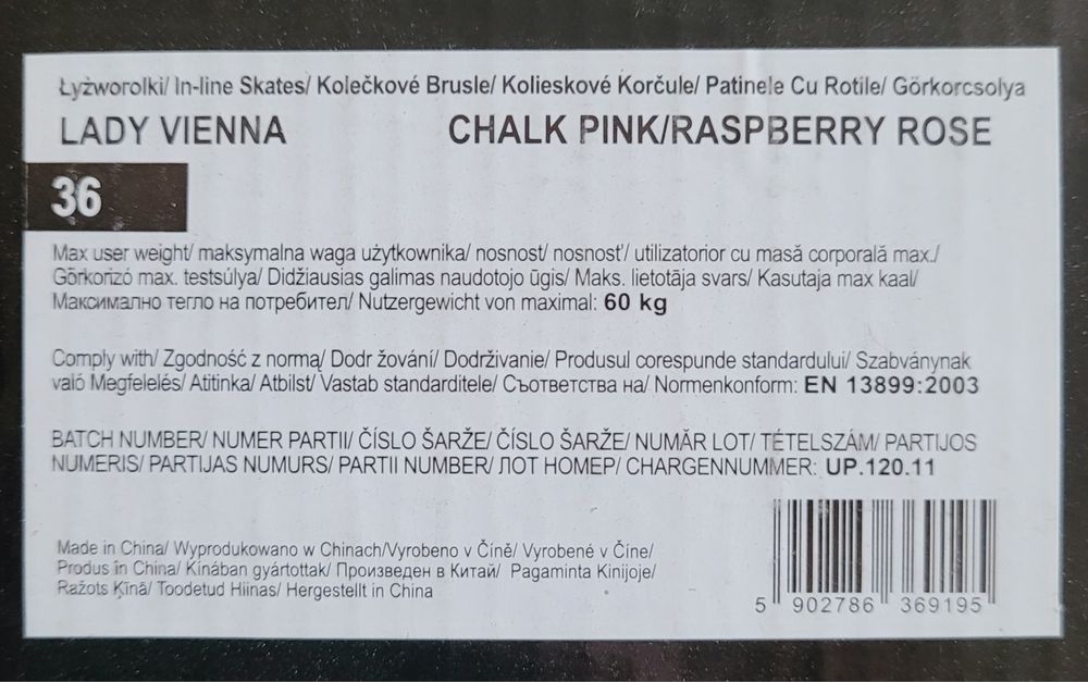 Wrotki Coolslide różowe rozmiar 36