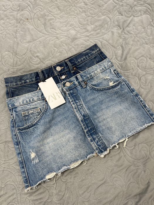 Нова джинсова спідниця ZARA у блакитному кольорі. Розмір S, ціна 850 грн