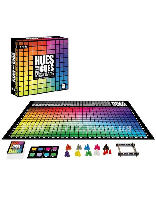 Настільна гра Hues and Cues / вгадування кольорів УЦІНКА (пом'ят короб