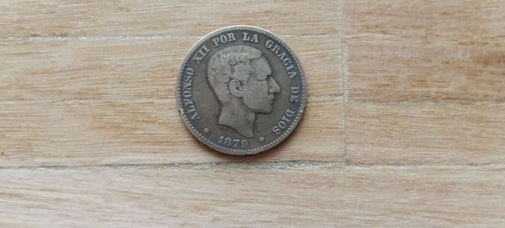 Moeda Diez Cêntimos Alfonso XII 1879