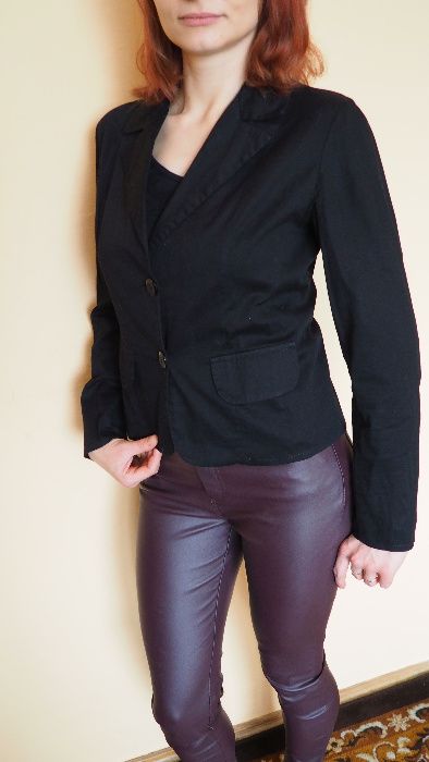 Elegancki żakiet marynarka czarna rozm. 38 (M)