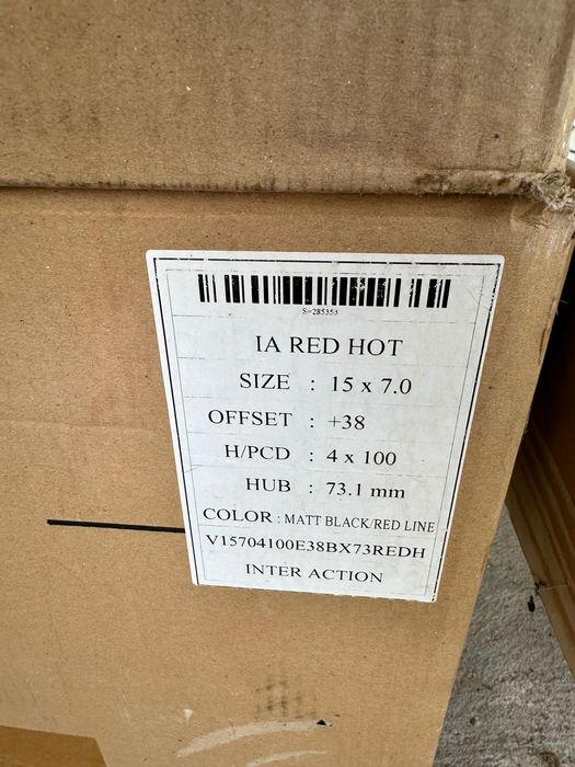 Jantes novas dentro da caixa