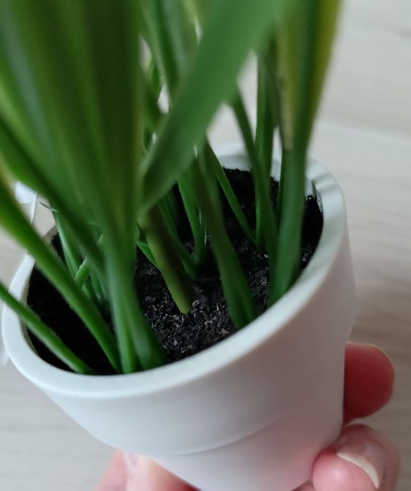 Sztuczny kwiat Narcyz Biały Źonkil w doniczce wiosenna dekoracja 20cm