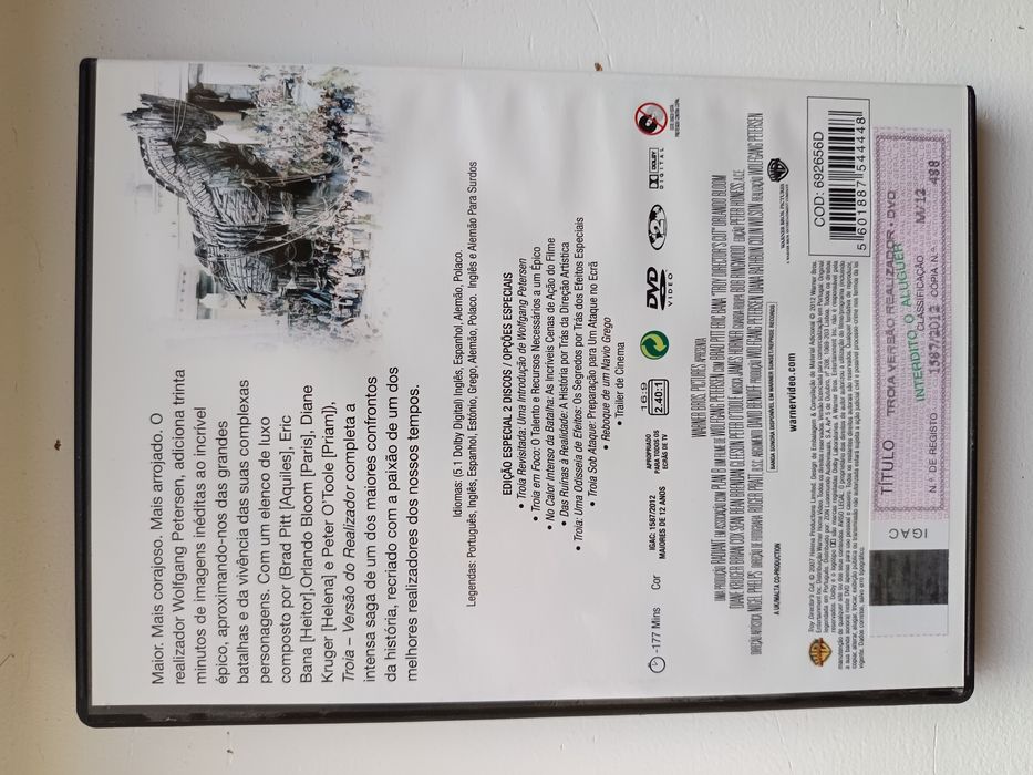 DVD edição especial troia