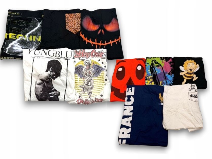 Koszulka T-Shirt Męska | Rozm. L | Zestaw 10Szt.