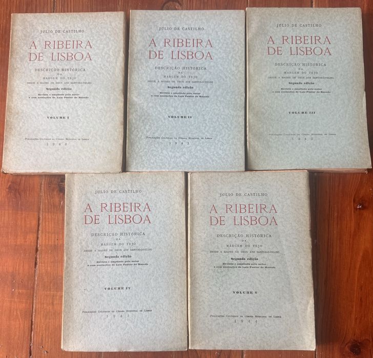 Ribeira de Lisboa - 5 volumes -I , II , III , IV e V