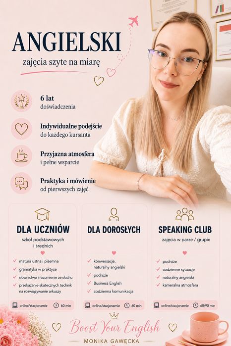 Korepetycje angielski – konwersacje, egzaminy, biznes
