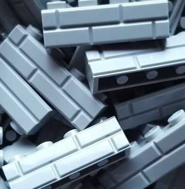 LEGO 15533 Brick MUREK, CEGŁA 1x4 jasnoszare 150 sztuk, NOWE Klocki