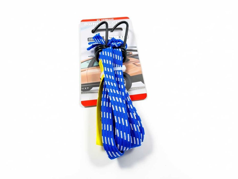 C041 Linka Elastyczna Bungee Cord Z Hakami 60cm Ekstra Mocna Gumowa Do Bagażu Samochodowa Rowerowa Niebieska Wytrzymała Linka Mocująca Do Transportu