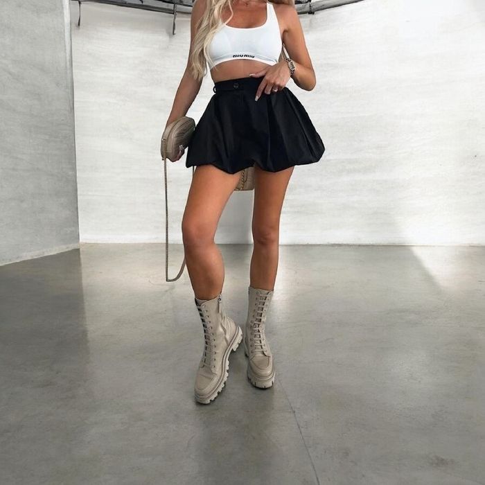 Spódnica mini bombka