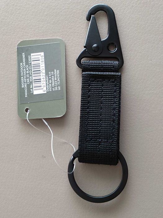 Brelok karabińczyk Badger Outdoor - keychain carabiner black