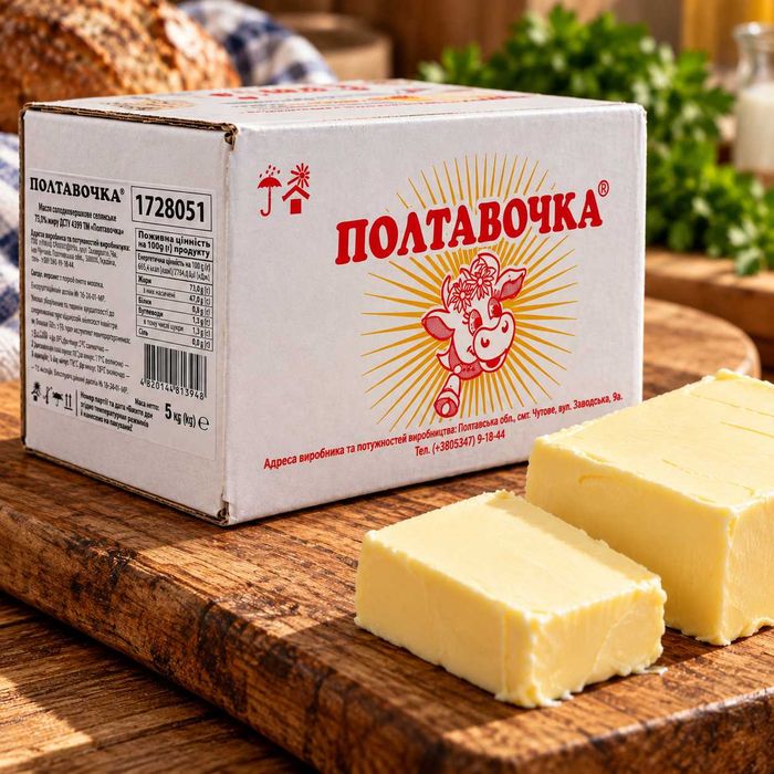 Натуральне Вершкове Масло 82% и 73% ОПТ