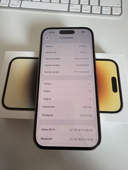 Bateria 100% iPhone 14 Pro 256gb Gold