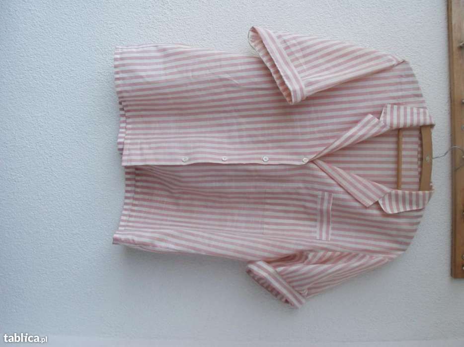 Ładna koszula w czerwone paski.krótki rękaw.R.XL.Wysyłka