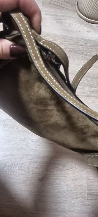 Замшевая сумка ZARA