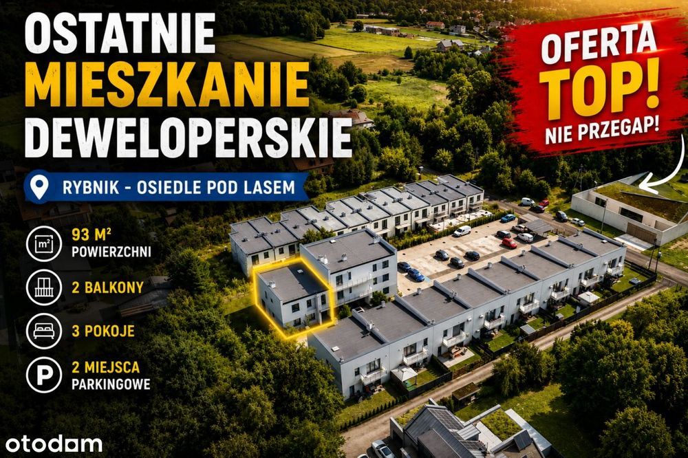 93 m², 2 balkony, 3 pokoje, 2 parkingi, rolety