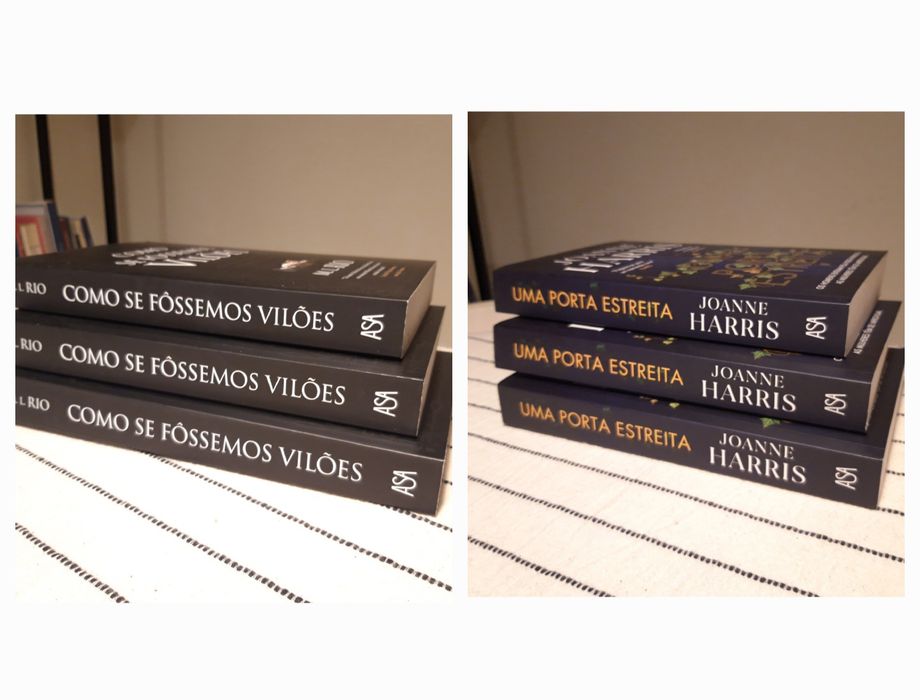 4 livros: Francine Rivers, Lesley Pearse, M. L. Rio, Joanne Harris