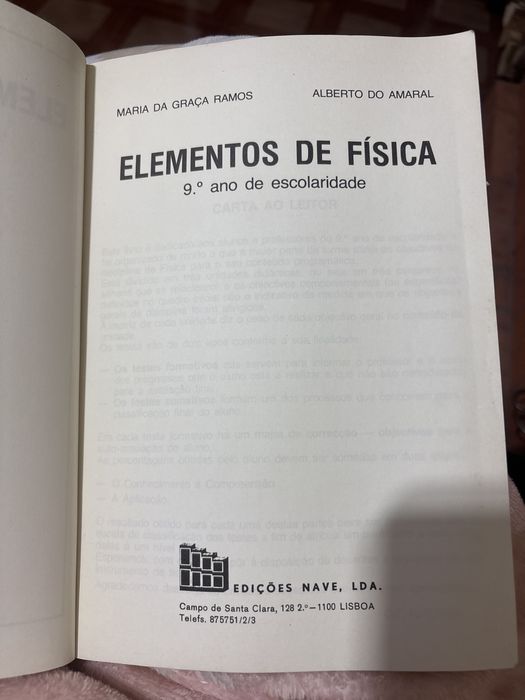 “Elementos de Física” 9.º ano de escolaridade // Edições Nave