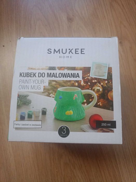 Kubek ceramiczny do malowania Smukee Home - nowy