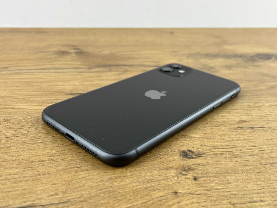1324 Telefon Apple Iphone 11 64GB Czarny, 100%BATERII, JAK NOWY!!!