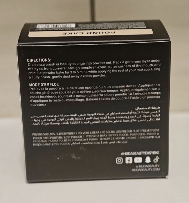 Huda beauty pound cake puder powder