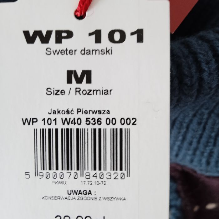 80% wełna 20% nylon Golf r M Nowy z metką
