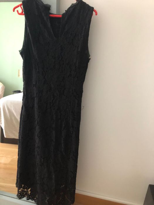 Vestido festa preto renda