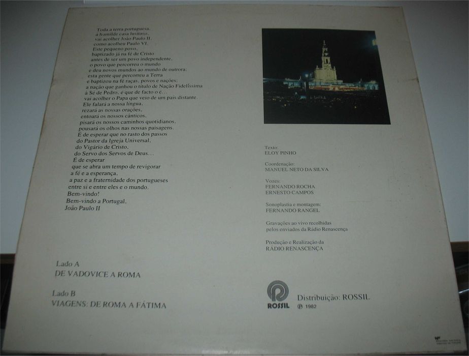 João Paulo II - Peregrino e Pastor em Portugal 1982 - LP