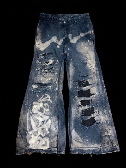 Кастомные перешитые джинсы ветмо баленси тайп