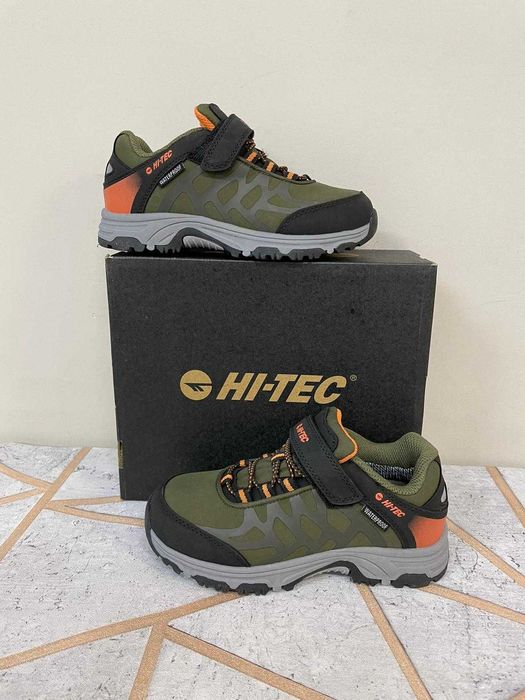 Hi tec yomp obuwie hikingowe dziecięce zielone khaki buty 31