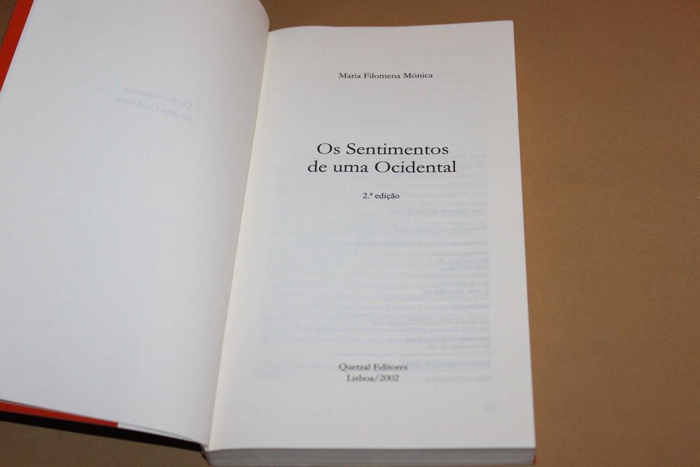 Os Sentimentos de Uma Ocidental// Maria Filomena Móniica