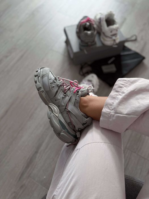 SALE! Balenciaga Track Trail Laces Grey Pink 36 37 38 39 40 41