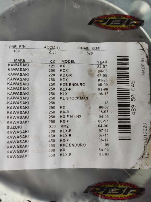 Звезда задняя ведомая оригинал BPR 489 50 enduro Kawasaki Suzuki KTM