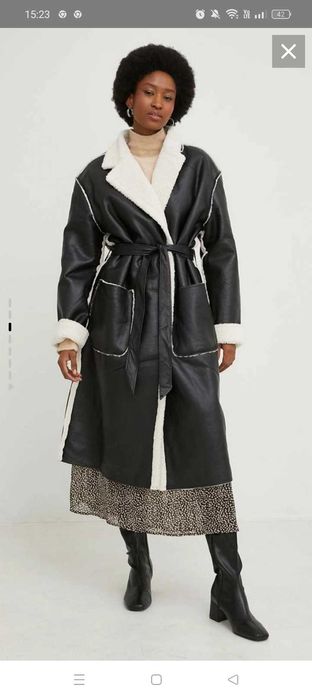 Długo płaszcz że skóry nowy ze sklepu 530 zł /cena 400 zł